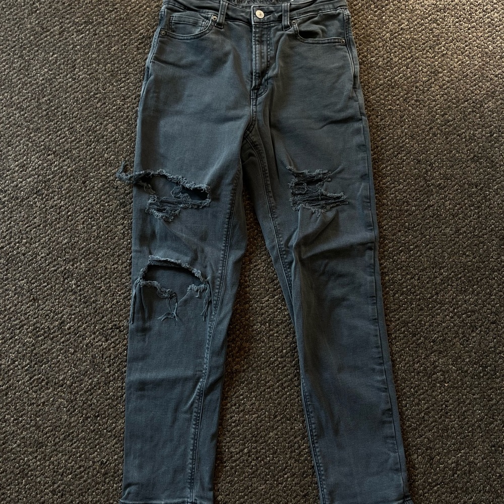 American eagle black distressed jeans